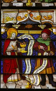 Window depicting Saint John and the Prophet Zachariah by French School